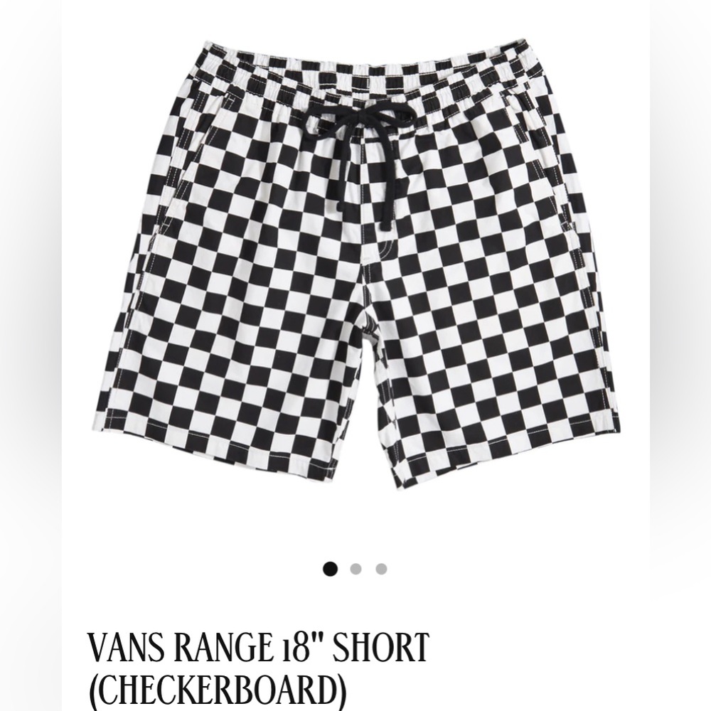 Vans men’s check board swim trunk / shorts size small